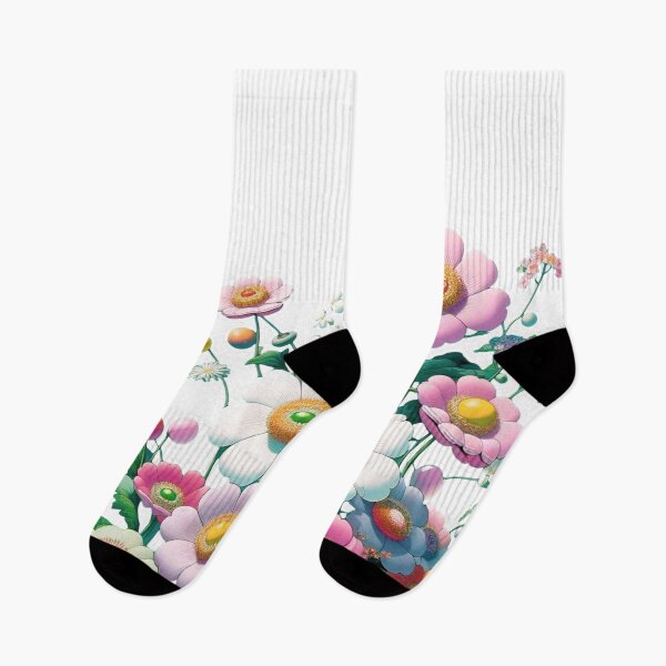 Item preview, Flowers, botanical, spring, floral pattern, cottagecore, japanese pop art designed and sold by Sugar Wisdom .