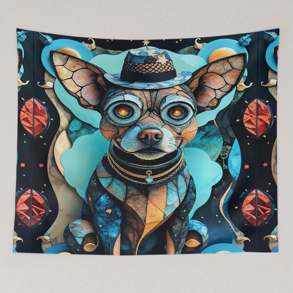 Item preview, Funny Artistic Dog with Hat designed and sold by Artistic Trio  Design.