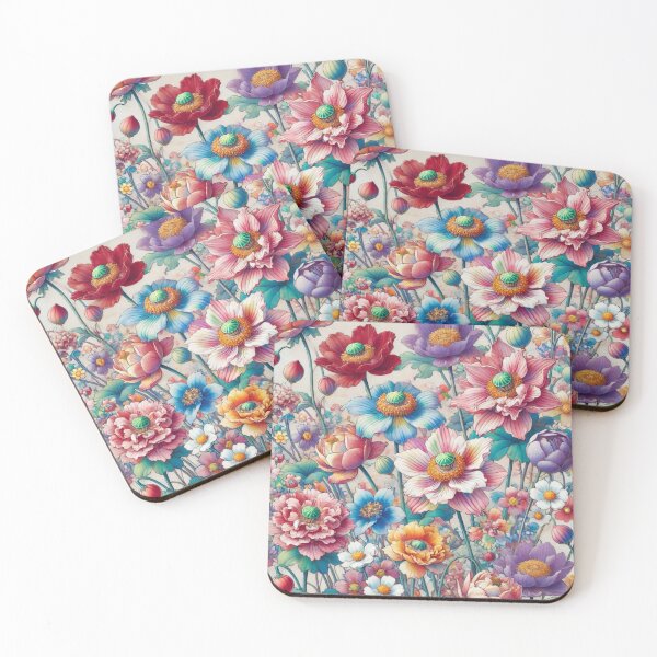 Item preview, Flowers, botanical, spring, floral pattern, cottagecore, japanese pop art designed and sold by Sugar Wisdom .