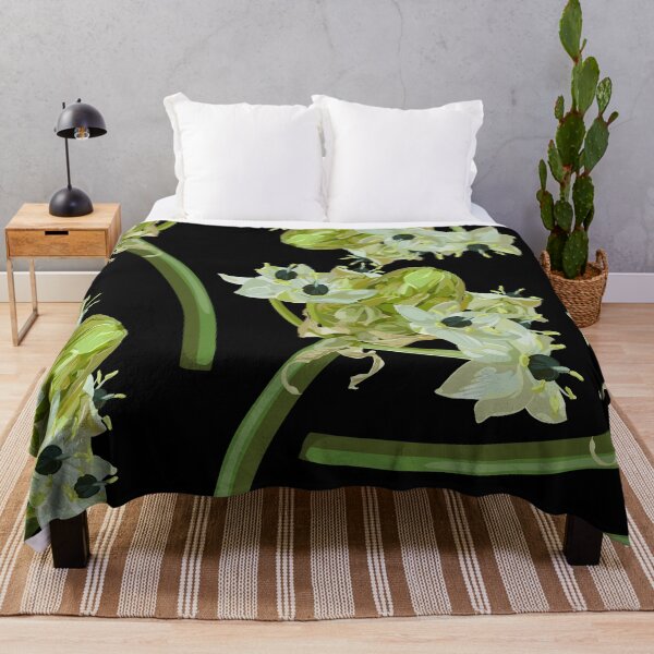 Item preview, Tropical plant with star-of-Bethlehem, or grass lily (Ornithogalum umbellatum). Flowers and exotic plant. designed and sold by MatyKotiv.