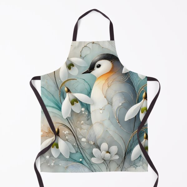 Item preview, Blooming Guardian Penguin – Abstract Snowdrop Art by LaLi Designs designed and sold by LaLi-Designs.
