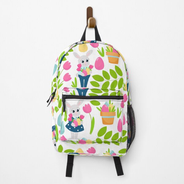 Item preview, Cheerful Easter bunnies and spring flowers designed and sold by CuteYetty.