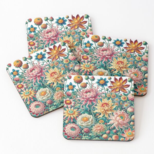 Item preview, Flowers, botanical, spring, floral pattern, cottagecore, japanese pop art designed and sold by Sugar Wisdom .