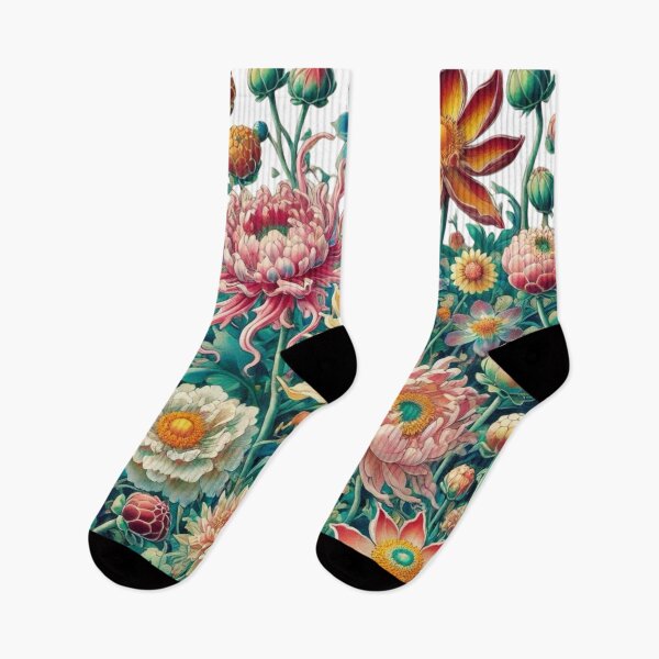 Item preview, Flowers, botanical, spring, floral pattern, cottagecore, japanese pop art designed and sold by Sugar Wisdom .