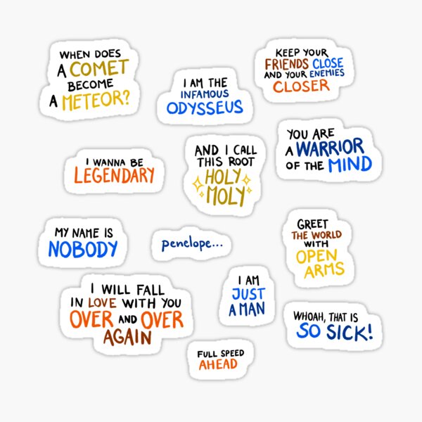 Item preview, EPIC THE MUSICAL ICONIC QUOTES SET designed and sold by Ali Esther.