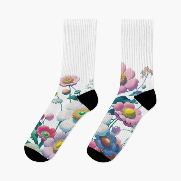 Item preview, Flowers, botanical, spring, floral pattern, cottagecore, japanese pop art designed and sold by Sugar Wisdom .