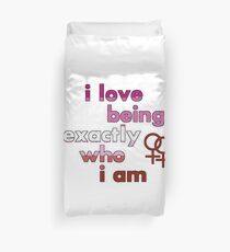 i love being exactly who i am - lesbian Duvet Cover