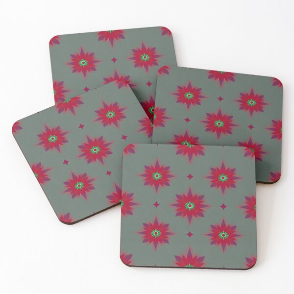 Item preview, Vibrant Red Floral Starburst for Duvets, Prints, Shower Curtains designed and sold by CelestialAllure.
