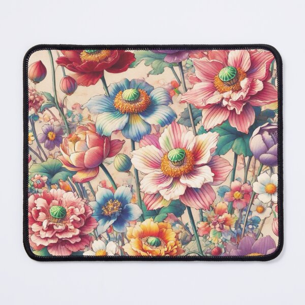 Item preview, Flowers, botanical, spring, floral pattern, cottagecore, japanese pop art designed and sold by Sugar Wisdom .