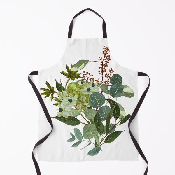 Item preview, Tropical bouquet with star-of-Bethlehem, or grass lily (Ornithogalum umbellatum) flowers and eucalyptus. designed and sold by MatyKotiv.