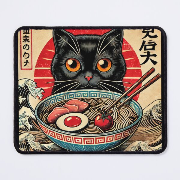Item preview, Cat Eating Ramen, Kawaii Cat Anime designed and sold by Patrick2906.