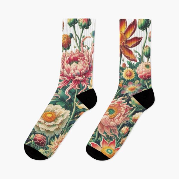 Item preview, Flowers, botanical, spring, floral pattern, cottagecore, japanese pop art designed and sold by Sugar Wisdom .