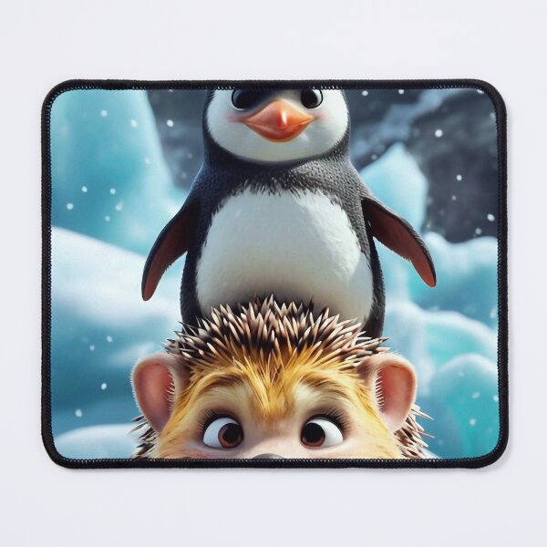 Item preview, Funny Hedgehog and Penguin designed and sold by M-Y-A-R-T-.