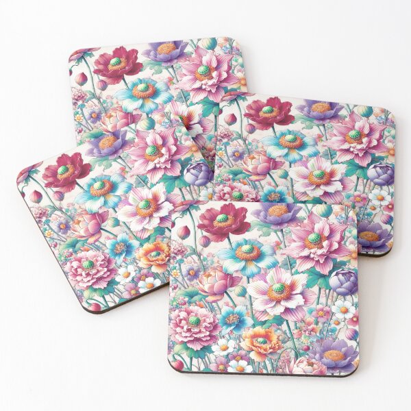 Item preview, Flowers, botanical, spring, floral pattern, cottagecore, japanese pop art designed and sold by Sugar Wisdom .