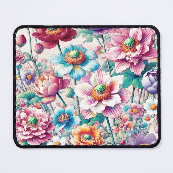Item preview, Flowers, botanical, spring, floral pattern, cottagecore, japanese pop art designed and sold by Sugar Wisdom .