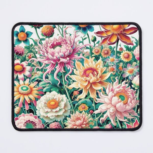 Item preview, Flowers, botanical, spring, floral pattern, cottagecore, japanese pop art designed and sold by Sugar Wisdom .