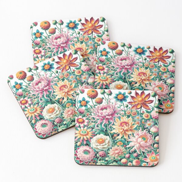 Item preview, Flowers, botanical, spring, floral pattern, cottagecore, japanese pop art designed and sold by Sugar Wisdom .