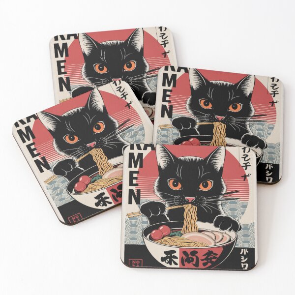 Item preview, Cat Eating Ramen, Kawaii Cat Anime designed and sold by Patrick2906.