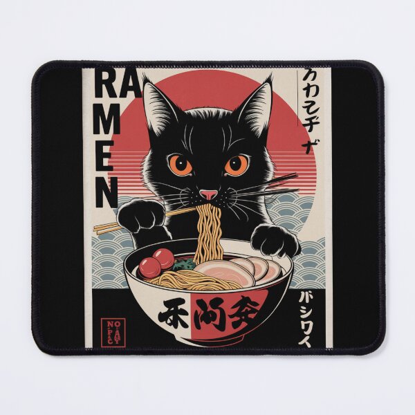 Item preview, Cat Eating Ramen, Kawaii Cat Anime designed and sold by Patrick2906.