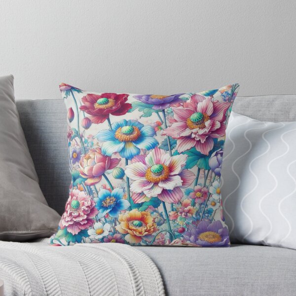 Item preview, Flowers, botanical, spring, floral pattern, cottagecore, japanese pop art designed and sold by Sugar Wisdom .