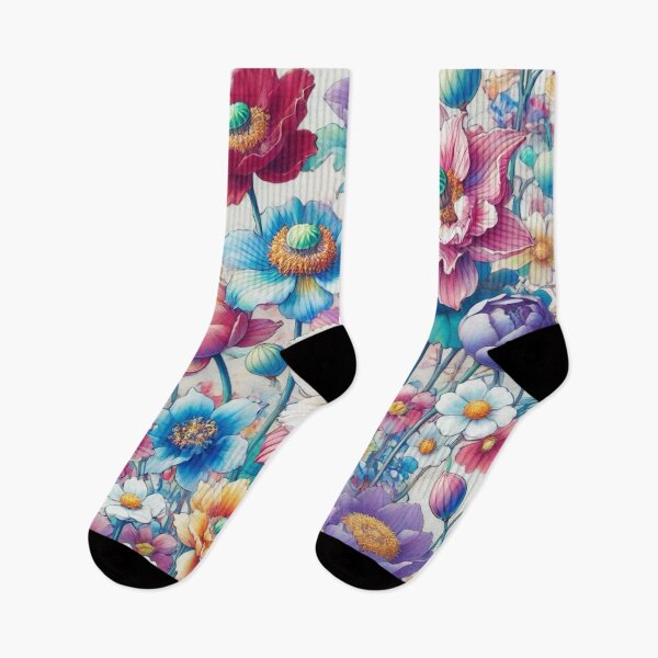 Item preview, Flowers, botanical, spring, floral pattern, cottagecore, japanese pop art designed and sold by Sugar Wisdom .