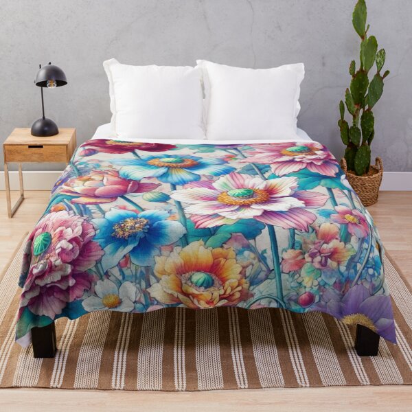 Item preview, Flowers, botanical, spring, floral pattern, cottagecore, japanese pop art designed and sold by Sugar Wisdom .