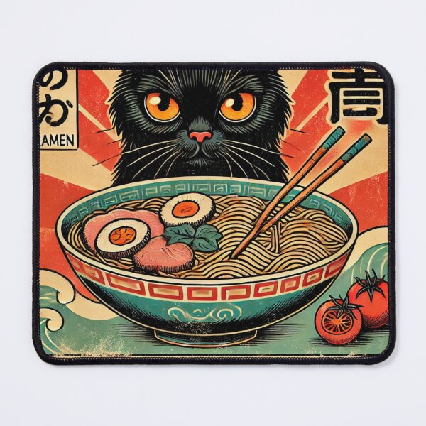 Item preview, Cat Eating Ramen, Kawaii Cat Anime designed and sold by Patrick2906.