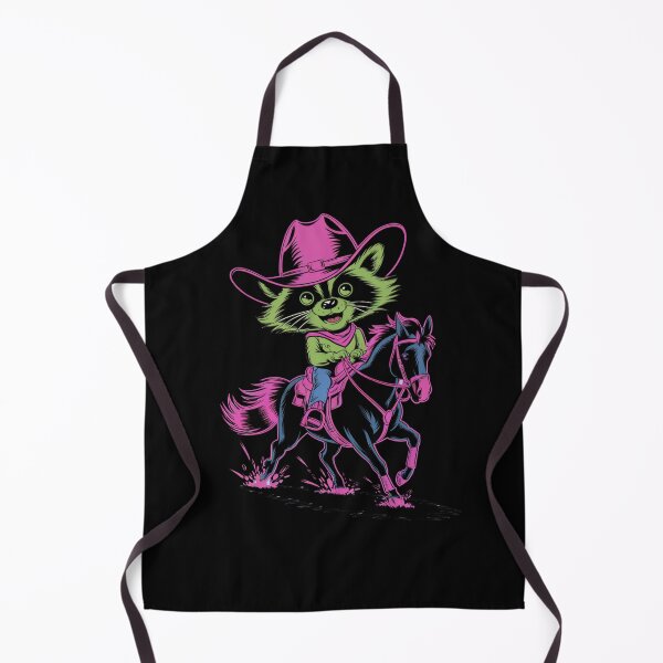 Item preview, Cowboy raccoon in a hat, galloping designed and sold by MadCatPrints.