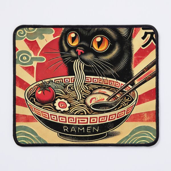 Item preview, Cat Eating Ramen, Kawaii Cat Anime designed and sold by Patrick2906.