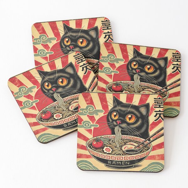 Item preview, Cat Eating Ramen, Kawaii Cat Anime designed and sold by Patrick2906.