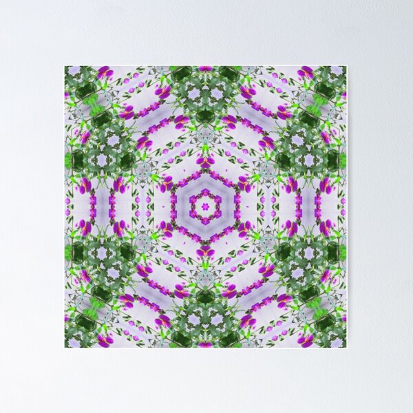 Item preview, Purple Wildflower Kaleidoscope Art 1 designed and sold by TravelPhotoArt.