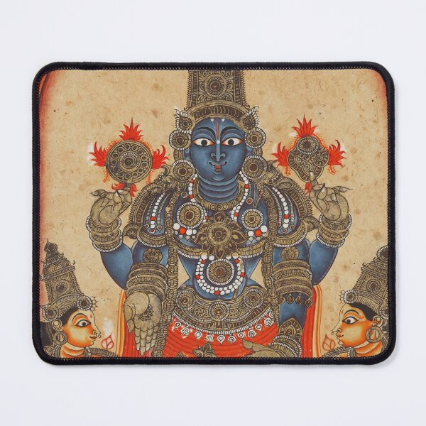 Item preview, Sacred Elegance: Vishnu Venkateshvara, Lord of Tirupati by the Tirupati School, Late 18th Century - South Indian Art designed and sold by HistoryOnWalls.
