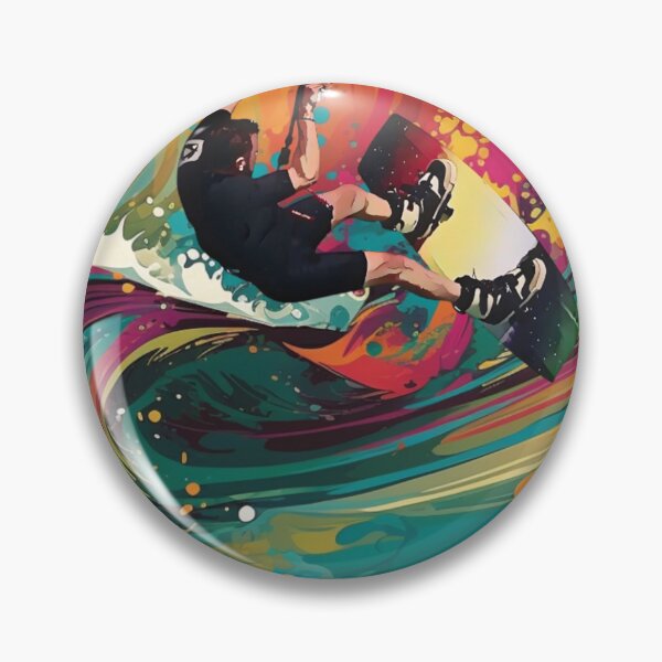 Item preview, Kitesurfer in Action – Colorful and Dynamic Design designed and sold by KrisG-Art.