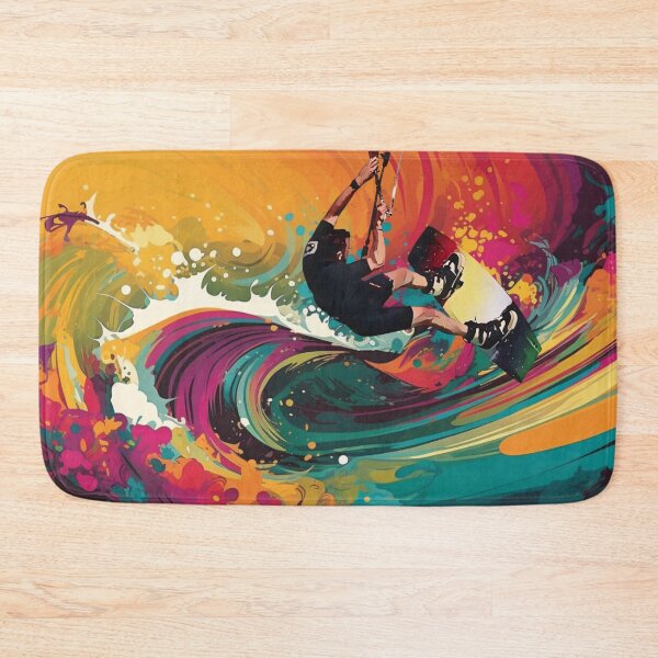 Item preview, Kitesurfer in Action – Colorful and Dynamic Design designed and sold by KrisG-Art.