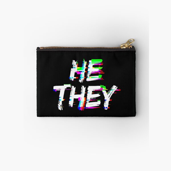 Item preview, Cyber Glitch He They Pronouns  designed and sold by MoonMint.