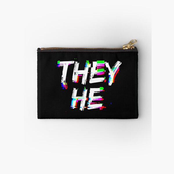 Item preview, Cyber Glitch They He Pronouns  designed and sold by MoonMint.