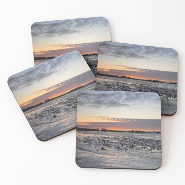 Item preview, Last Rays of Sunlight on the Frozen Salt Marsh, Ruegen, Germany designed and sold by Kasia Design.