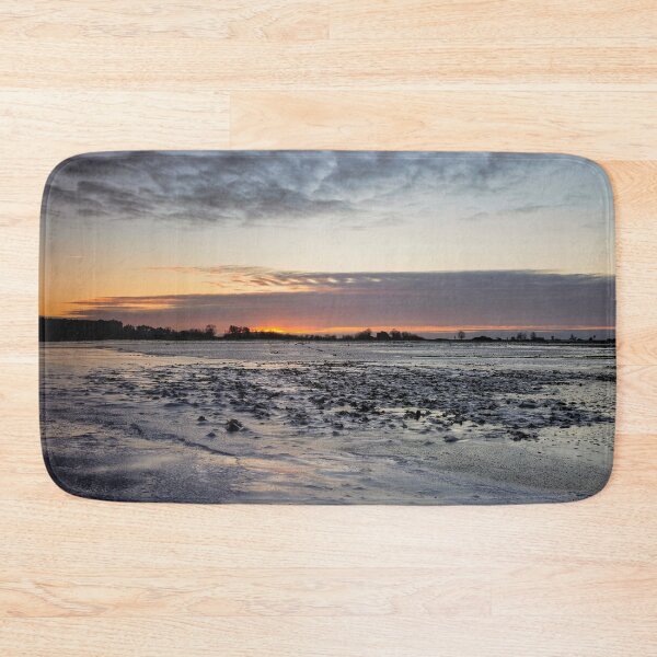 Item preview, Last Rays of Sunlight on the Frozen Salt Marsh, Ruegen, Germany designed and sold by Kasia Design.