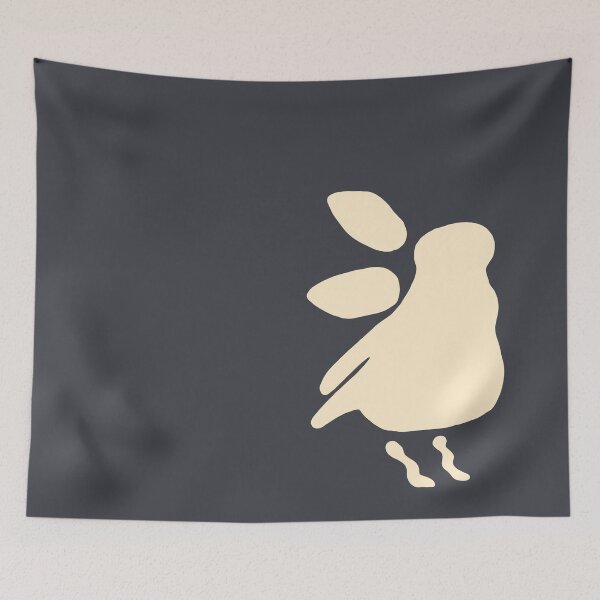 Item preview, Abstract bird silhouette on blue gray background designed and sold by by-jwp.