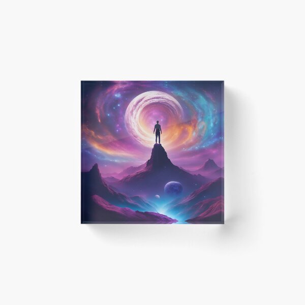 Item preview, Cosmic Vortex with Majestic Mountain Scene designed and sold by RaiyaTees.