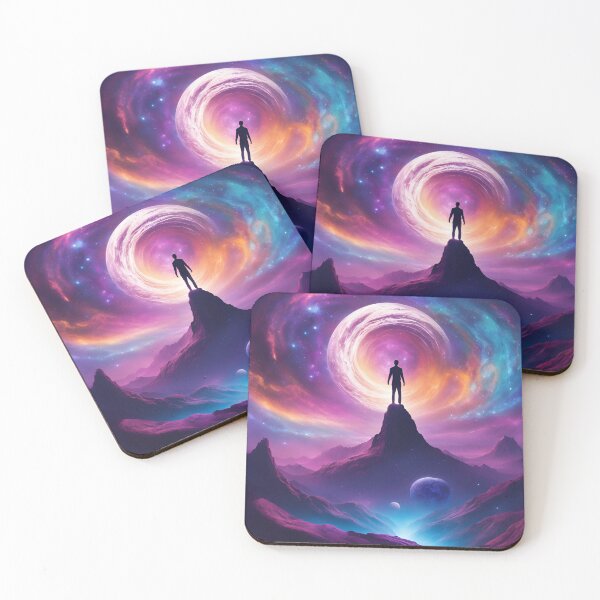 Item preview, Cosmic Vortex with Majestic Mountain Scene designed and sold by RaiyaTees.