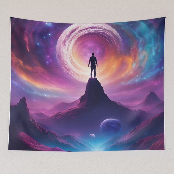 Item preview, Cosmic Vortex with Majestic Mountain Scene designed and sold by RaiyaTees.