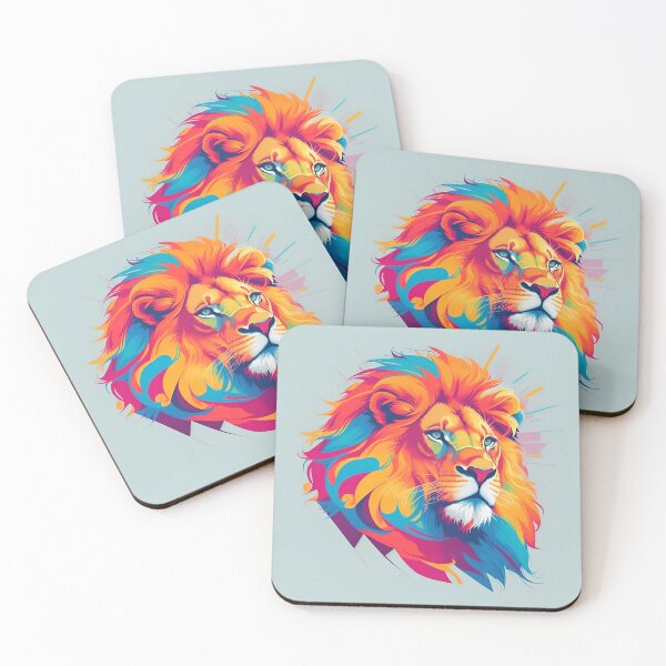 Item preview, Majestic Colorful Lion designed and sold by Artistic canvas store.