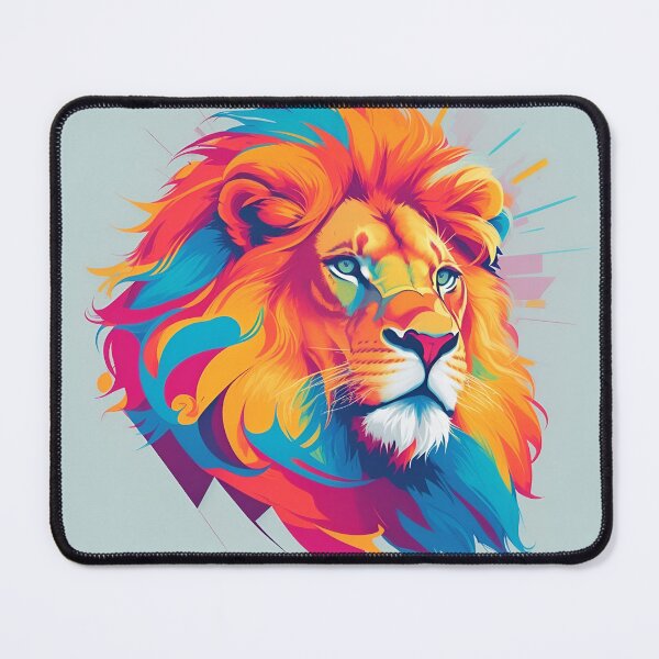 Item preview, Majestic Colorful Lion designed and sold by Artistic canvas store.