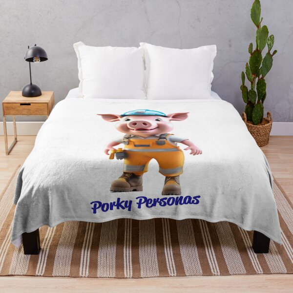 Aperçu de l'œuvre Porky Personas Personnages de cochons amusants créée et vendue par Drone-tees.
