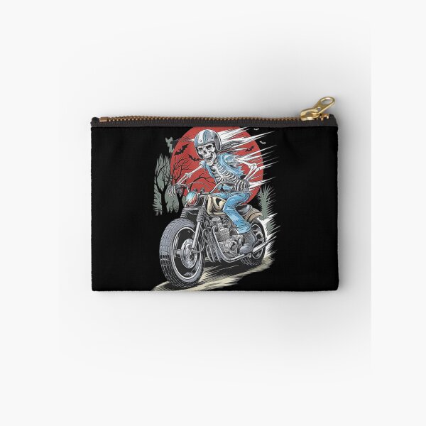 Item preview, Spooky Skeleton Biker Riding Under Blood Red Moon designed and sold by love3617.