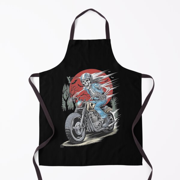 Item preview, Spooky Skeleton Biker Riding Under Blood Red Moon designed and sold by love3617.