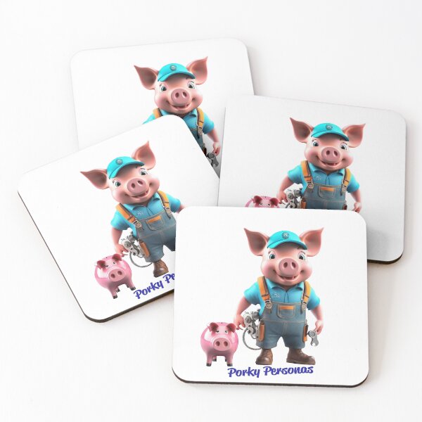 Artikelvorschau, Porky Personas Lustige Schweinefiguren entworfen und verkauft von Drone-tees.