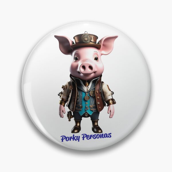 Item preview, Porky Personas Funny Pig Characters Steampunk designed and sold by Drone-tees.