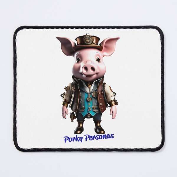 Item preview, Porky Personas Funny Pig Characters Steampunk designed and sold by Drone-tees.